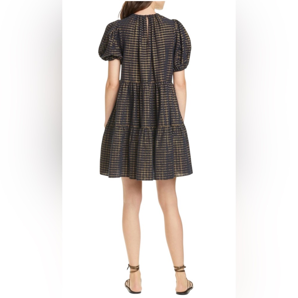 Ulla Johnson Dion Plaid Lurex Metallic Babydoll Mini Dress 12 ASO Sophia Bush - Picture 4 of 16